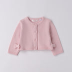 Cardigan Tricot Cotone Lana Bimba Rosa 3F703/2714 corredino e abbigliamento neonato | NANU' BABY