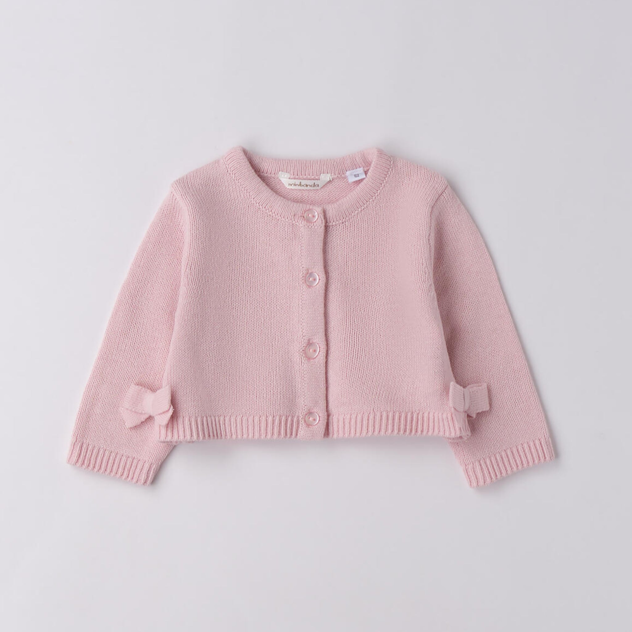 Cardigan Tricot Cotone Lana Bimba Rosa 3F703/2714 corredino e abbigliamento neonato | NANU' BABY