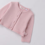 Cardigan Tricot Cotone Lana Bimba Rosa 3F703/2714 corredino e abbigliamento neonato | NANU' BABY