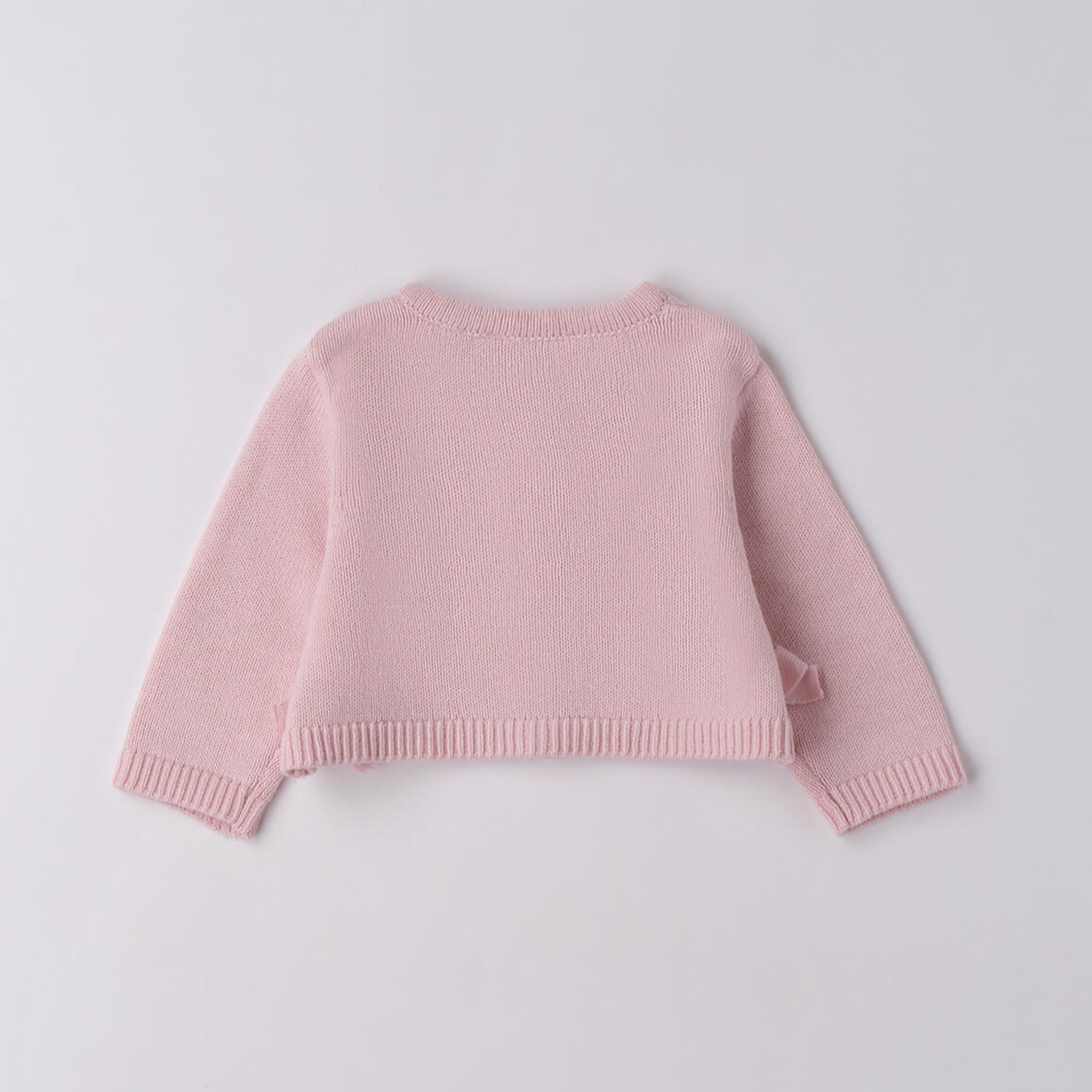 Cardigan Tricot Cotone Lana Bimba Rosa 3F703/2714 corredino e abbigliamento neonato | NANU' BABY