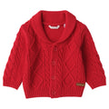 Cardigan Tricot Cotone Lana Bimbo Rosso 3F657/2253 corredino e abbigliamento neonato | NANU' BABY