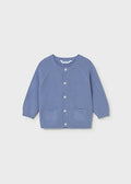 Cardigan Tricot Girocollo Turchese 1311/79 corredino e abbigliamento neonato | NANU' BABY