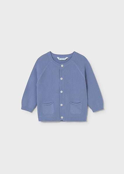 Cardigan Tricot Girocollo Turchese 1311/79 corredino e abbigliamento neonato | NANU' BABY