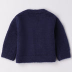 Cardigan Tricot Lurex Ruches Bimba Blu 3F706/3547 corredino e abbigliamento neonato | NANU' BABY