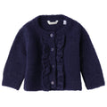 Cardigan Tricot Lurex Ruches Bimba Blu 3F706/3547 corredino e abbigliamento neonato | NANU' BABY