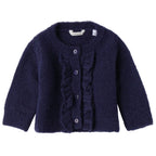 Cardigan Tricot Lurex Ruches Bimba Blu 3F706/3547 corredino e abbigliamento neonato | NANU' BABY