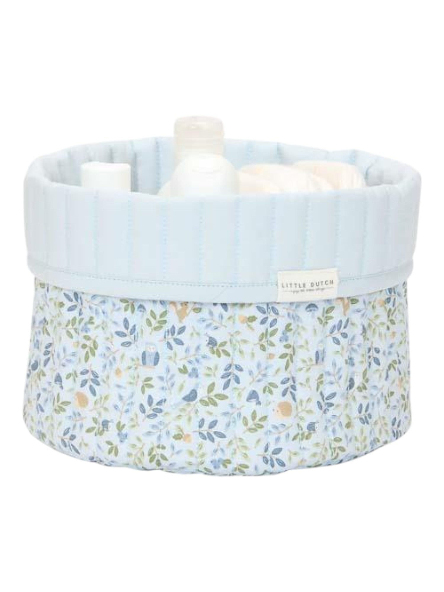 Cesto portaoggetti trapuntato piccolo Forest Adventure (reversibile) - Amici della foresta BLU TE30944030 corredino e abbigliamento neonato | NANU' BABY