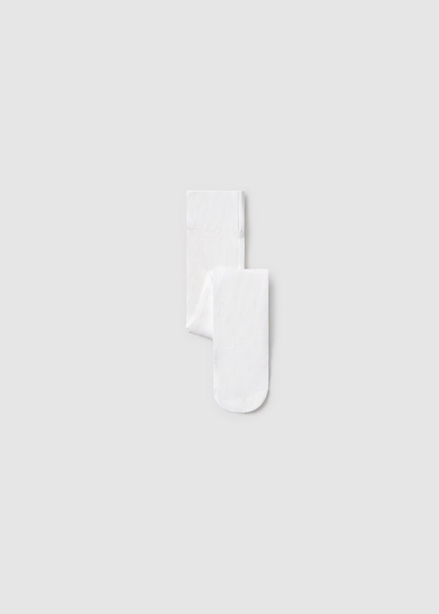 Collant Plumetis Elasticizzato Bianco 9033/35 corredino e abbigliamento neonato | NANU' BABY