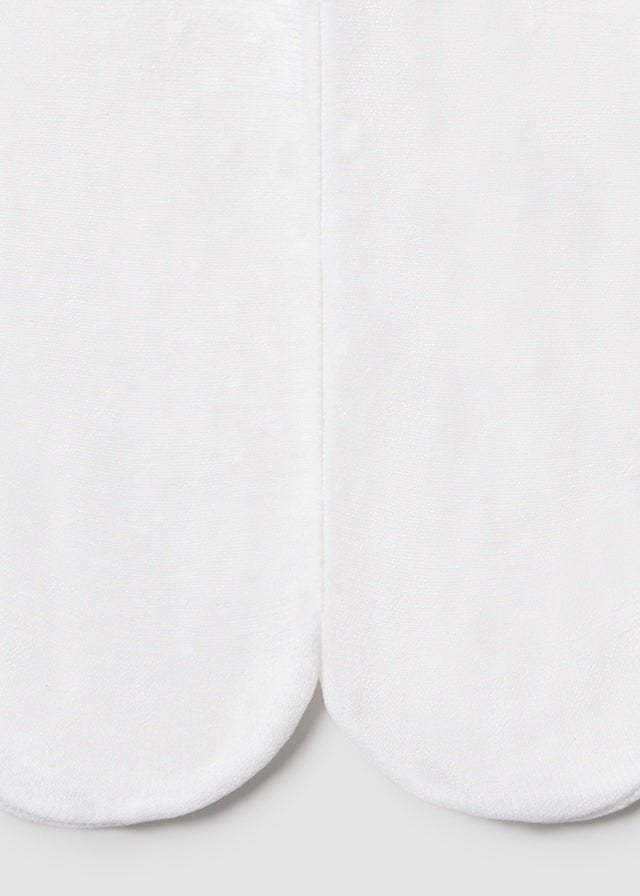 Collant Plumetis Elasticizzato Bianco 9033/35 corredino e abbigliamento neonato | NANU' BABY