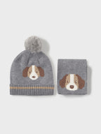 Comp.cappello e sciarpa Grigio 10018/61 corredino e abbigliamento neonato | NANU' BABY