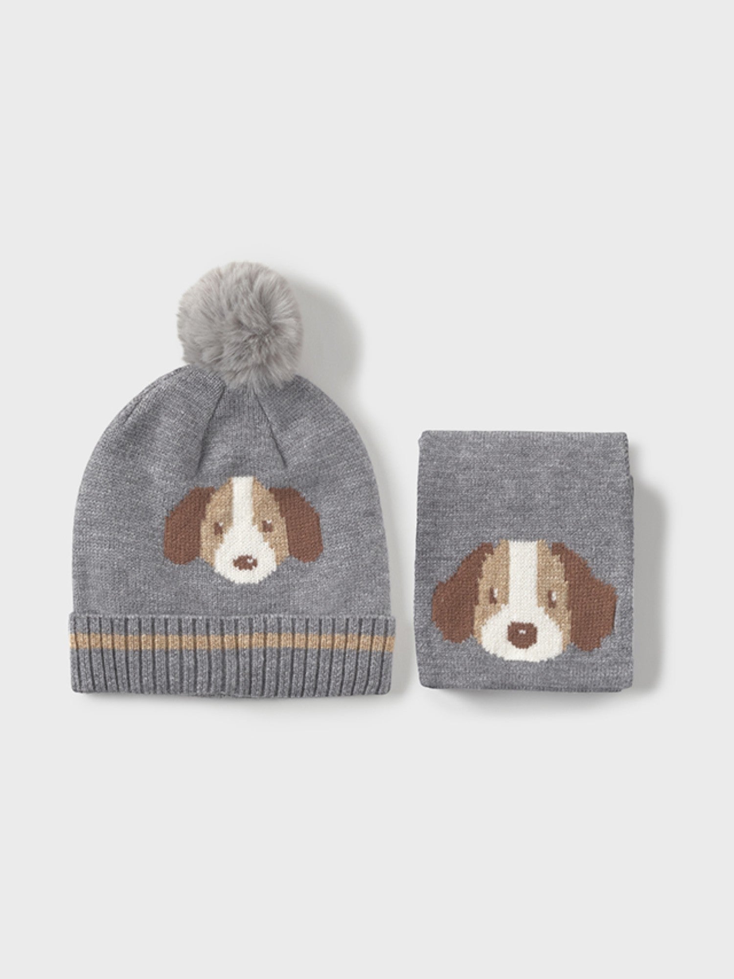 Comp.cappello e sciarpa Grigio 10018/61 corredino e abbigliamento neonato | NANU' BABY