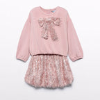 Compl. gonna frange lustrini Bimba Rosa 5539/8 corredino e abbigliamento neonato | NANU' BABY