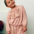 Compl. gonna frange lustrini Bimba Rosa 5539/8 corredino e abbigliamento neonato | NANU' BABY