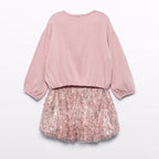 Compl. gonna frange lustrini Bimba Rosa 5539/8 corredino e abbigliamento neonato | NANU' BABY