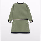 Compl. gonna tricot Bimba Verde 5544/6 corredino e abbigliamento neonato | NANU' BABY