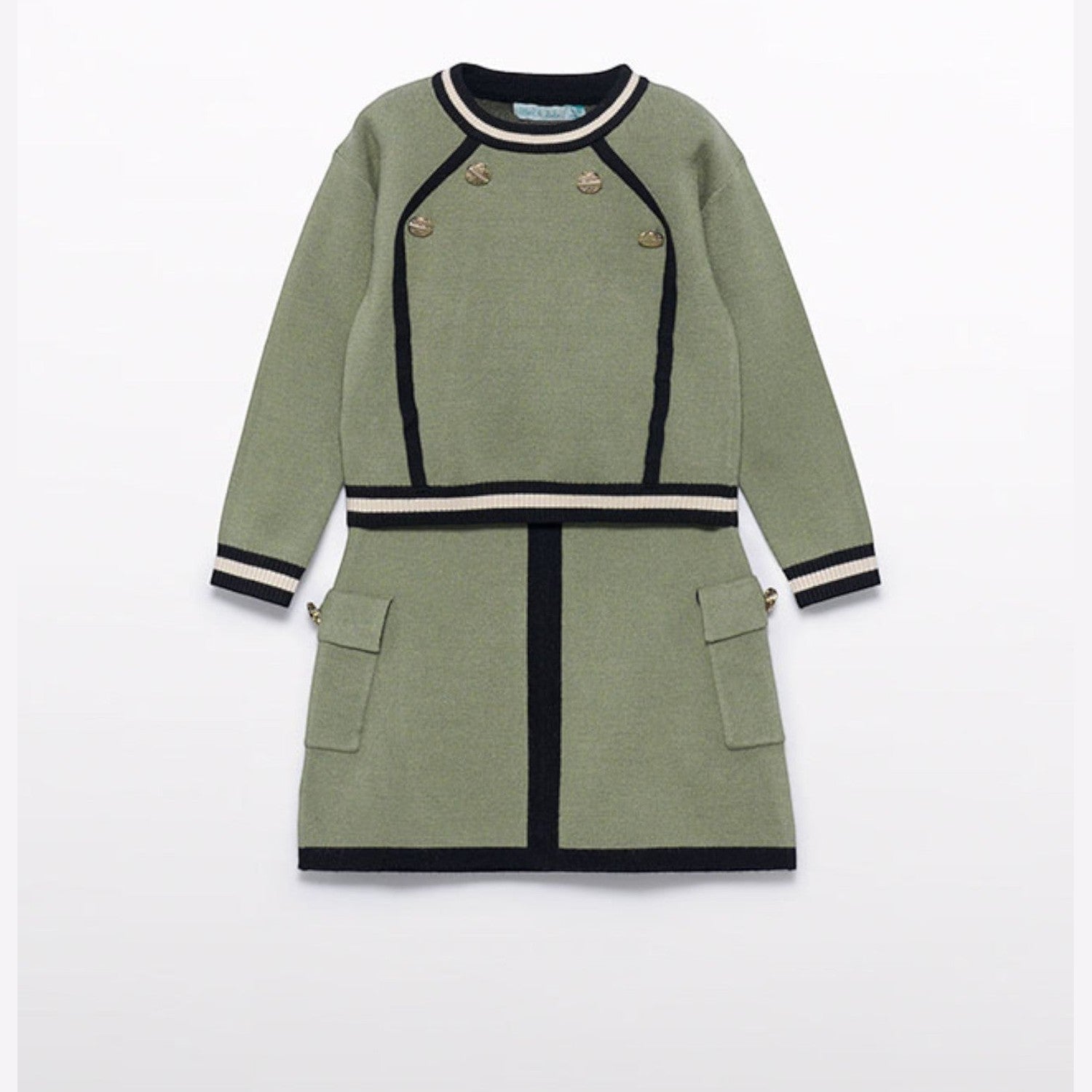 Compl. gonna tricot Bimba Verde 5544/6 corredino e abbigliamento neonato | NANU' BABY