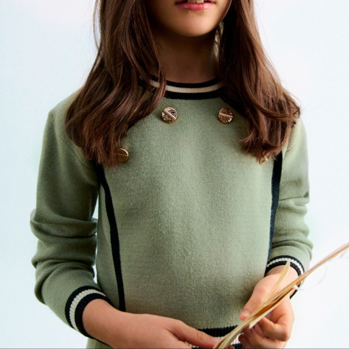 Compl. gonna tricot Bimba Verde 5544/6 corredino e abbigliamento neonato | NANU' BABY