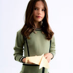 Compl. gonna tricot Bimba Verde 5544/6 corredino e abbigliamento neonato | NANU' BABY
