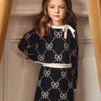 Compl. gonna tricot jacquard Bimba Nero 5538/8 corredino e abbigliamento neonato | NANU' BABY