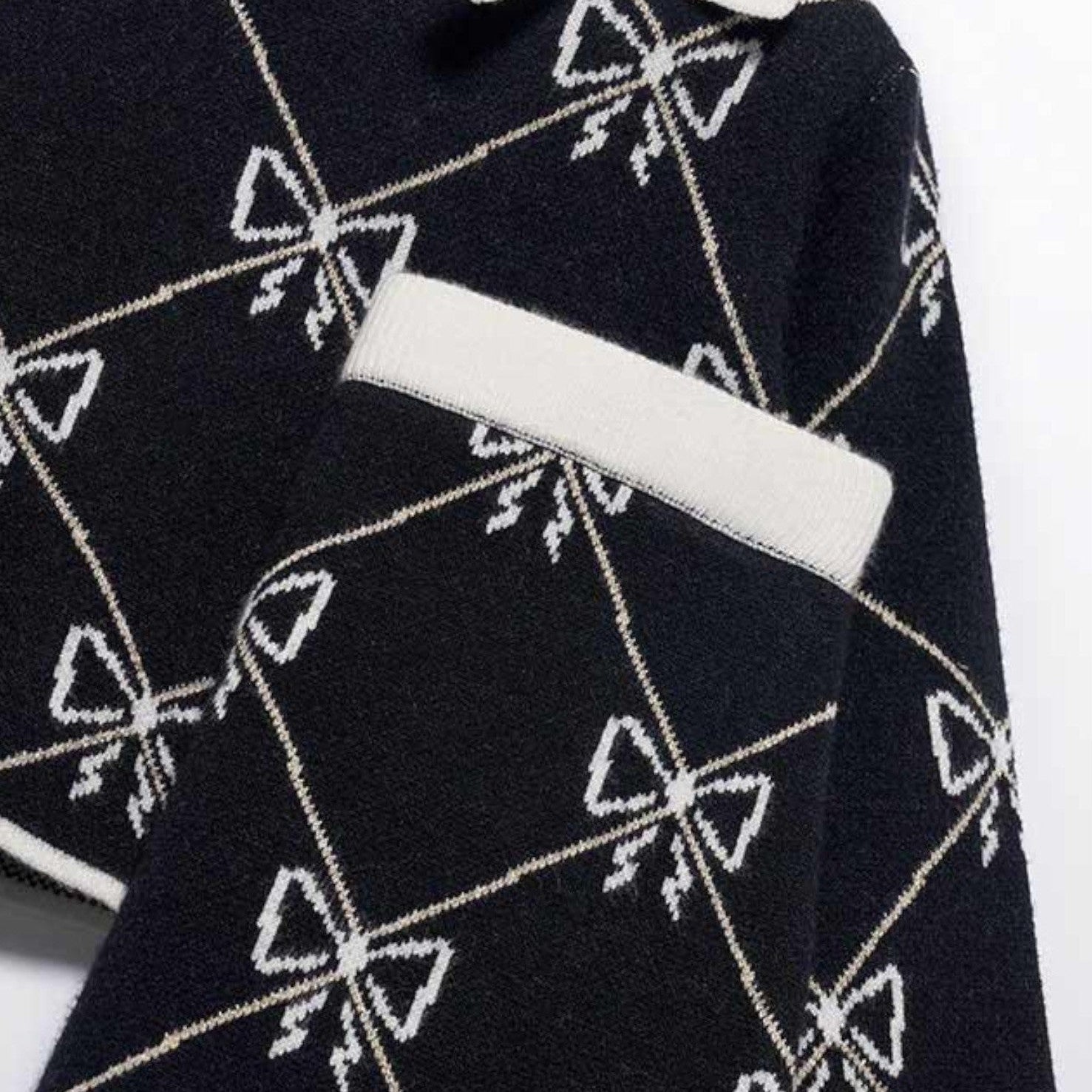 Compl. gonna tricot jacquard Bimba Nero 5538/8 corredino e abbigliamento neonato | NANU' BABY
