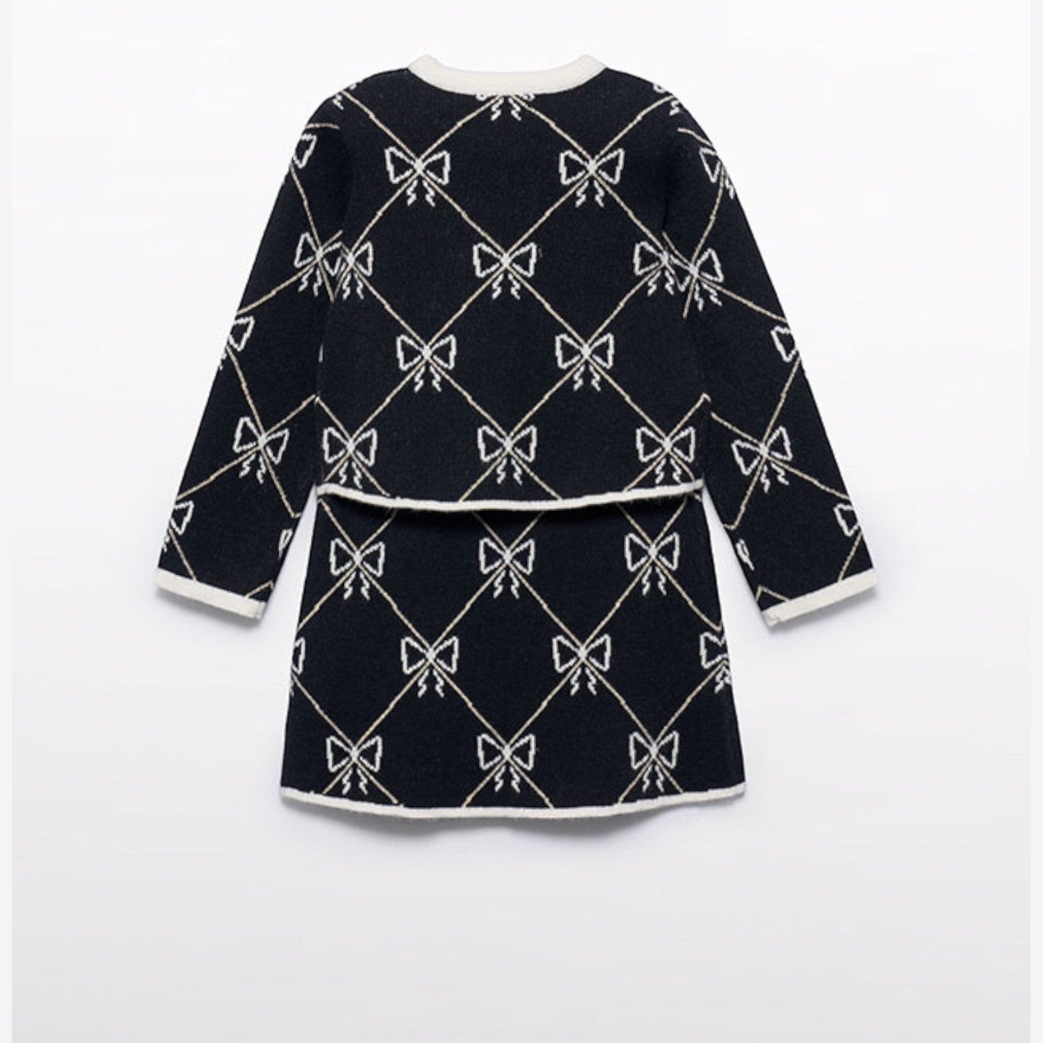 Compl. gonna tricot jacquard Bimba Nero 5538/8 corredino e abbigliamento neonato | NANU' BABY