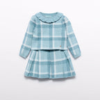 Compl. gonna tricot quadri Bimba Verde 5516/9 corredino e abbigliamento neonato | NANU' BABY
