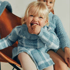 Compl. gonna tricot quadri Bimba Verde 5516/9 corredino e abbigliamento neonato | NANU' BABY