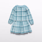 Compl. gonna tricot quadri Bimba Verde 5516/9 corredino e abbigliamento neonato | NANU' BABY
