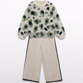 Compl. pantalone leopardo pel Bimba Nero 5733/1 corredino e abbigliamento neonato | NANU' BABY