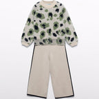 Compl. pantalone leopardo pel Bimba Nero 5733/1 corredino e abbigliamento neonato | NANU' BABY