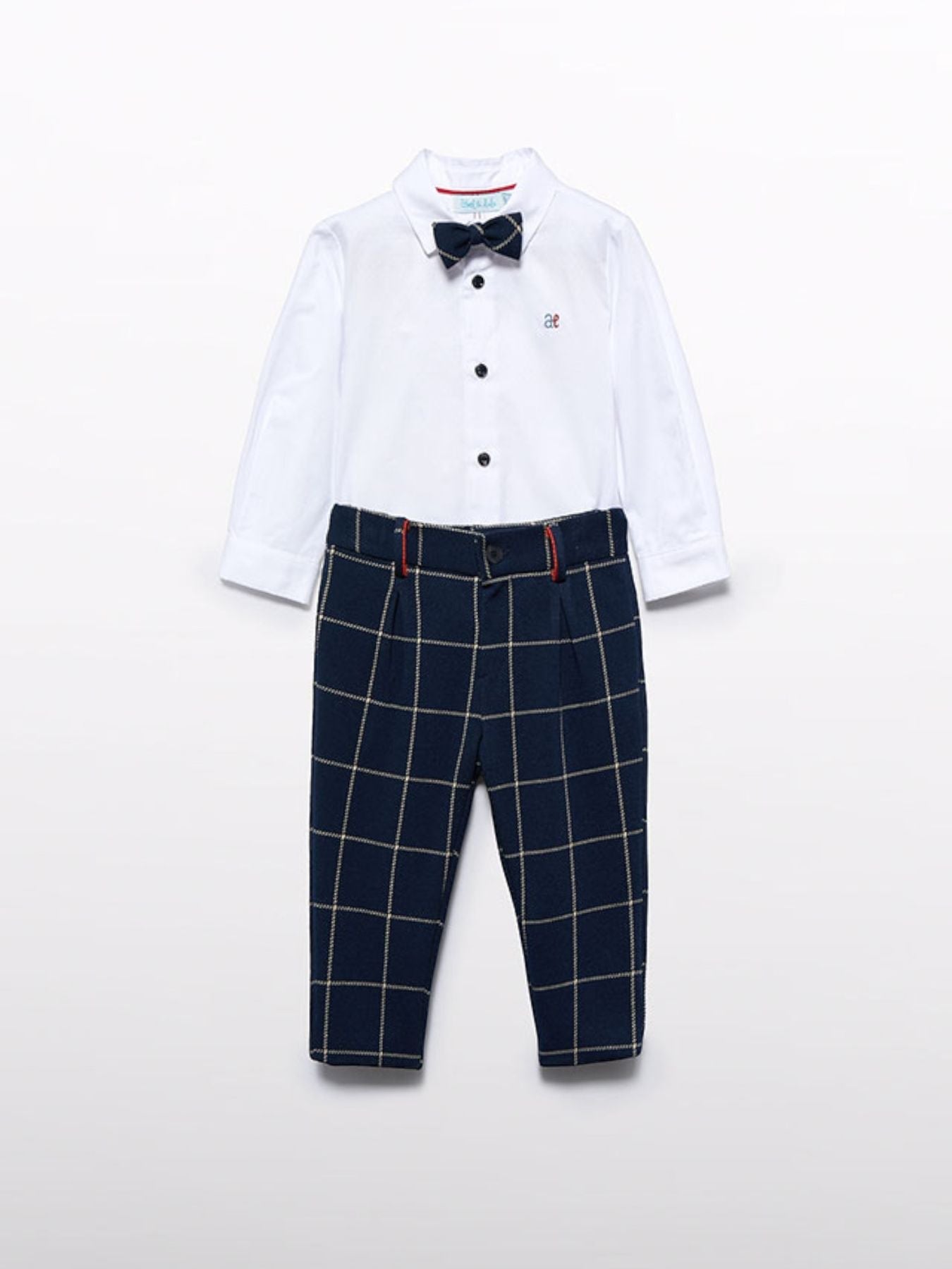 Compl. pantalone quadro punto Bimbo Blu 5704/B corredino e abbigliamento neonato | NANU' BABY