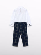 Compl. pantalone quadro punto Bimbo Blu 5704/B corredino e abbigliamento neonato | NANU' BABY