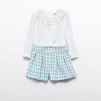 Compl.bermuda quadri lurex Bimba Verde 5712/9 corredino e abbigliamento neonato | NANU' BABY