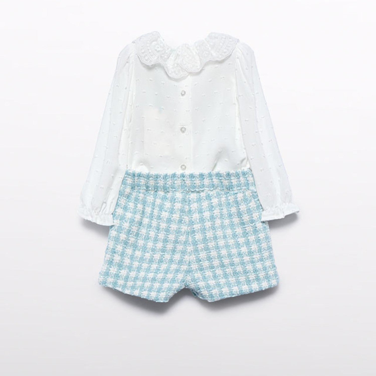 Compl.bermuda quadri lurex Bimba Verde 5712/9 corredino e abbigliamento neonato | NANU' BABY