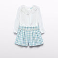 Compl.bermuda quadri lurex Bimba Verde 5712/9 corredino e abbigliamento neonato | NANU' BABY