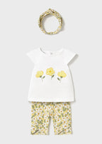 Completo Bermuda Blusa Fascia Giallo 1763/G corredino e abbigliamento neonato | NANU' BABY