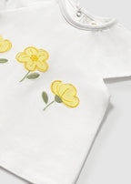 Completo Bermuda Blusa Fascia Giallo 1763/G corredino e abbigliamento neonato | NANU' BABY
