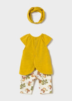 Completo Bermuda Blusa Fascia Verde 1763/V corredino e abbigliamento neonato | NANU' BABY