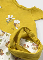 Completo Bermuda Blusa Fascia Verde 1763/V corredino e abbigliamento neonato | NANU' BABY