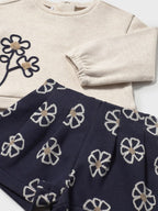 Completo bermuda jacquard Bimba Blu 2262/48 corredino e abbigliamento neonato | NANU' BABY