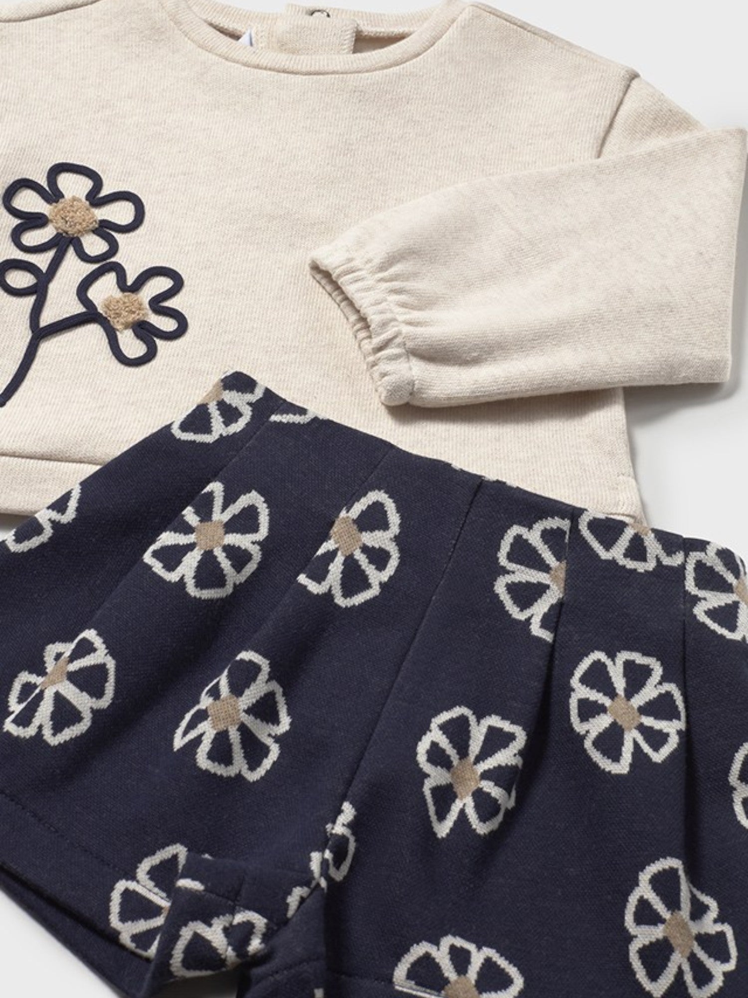 Completo bermuda jacquard Bimba Blu 2262/48 corredino e abbigliamento neonato | NANU' BABY