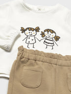 Completo Bimba Beige 2633/54 corredino e abbigliamento neonato | NANU' BABY