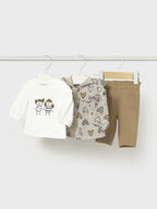 Completo Bimba Beige 2633/54 corredino e abbigliamento neonato | NANU' BABY