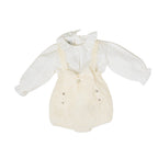Completo Bimba Lana Vergine 100% Vaniglia Tortora IN2460/V corredino e abbigliamento neonato | NANU' BABY