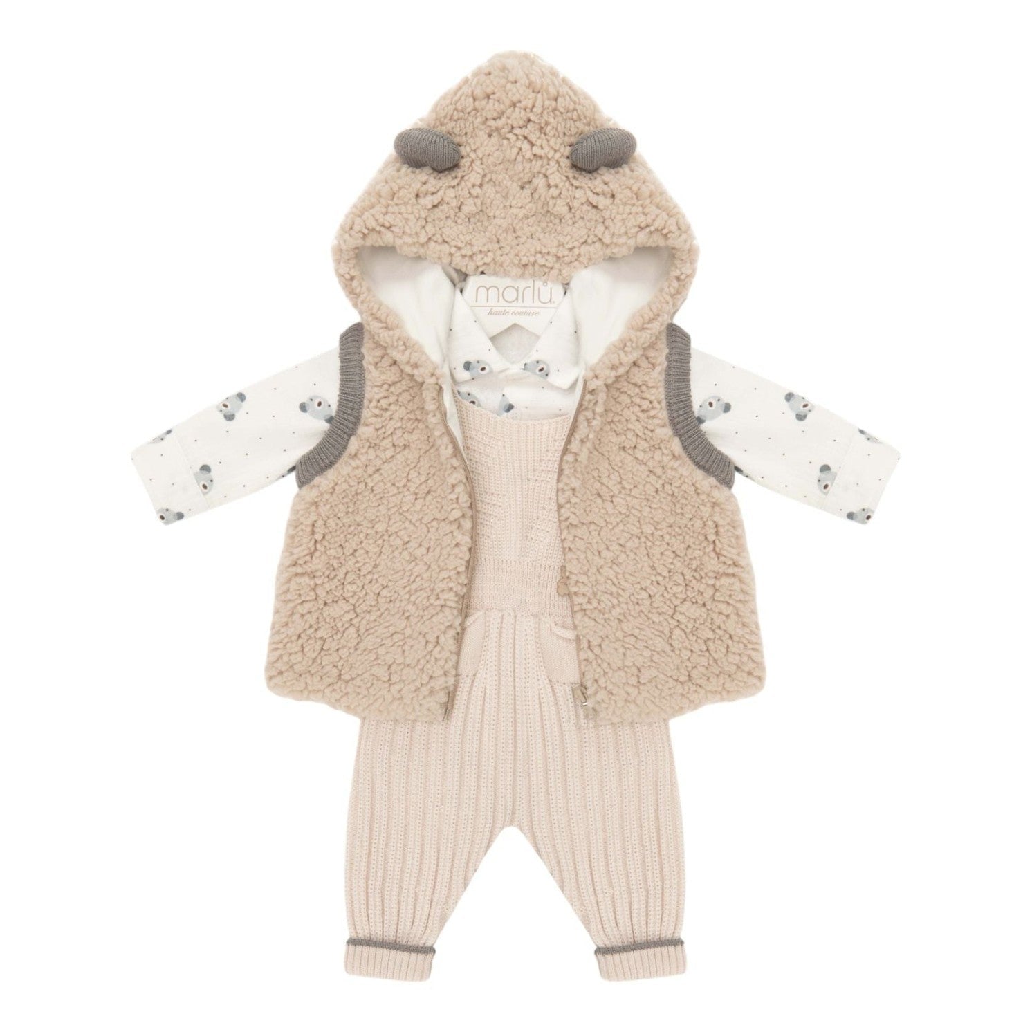 Completo Bimbo NATURAL IB5231 corredino e abbigliamento neonato | NANU' BABY