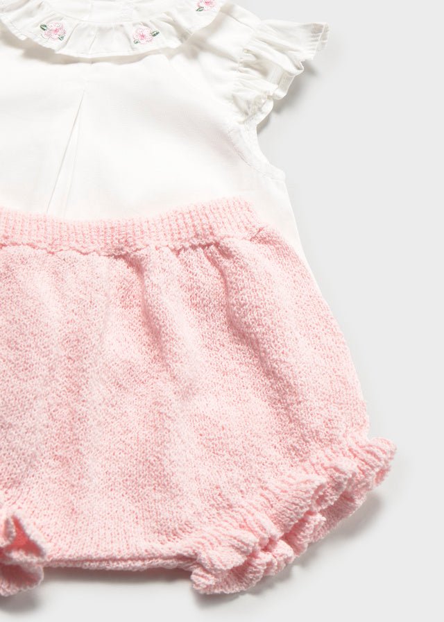 Completo Blusa Culotte Rosa 1288/56 corredino e abbigliamento neonato | NANU' BABY