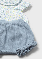 Completo Blusa Culotte Turchese 1288/54 corredino e abbigliamento neonato | NANU' BABY