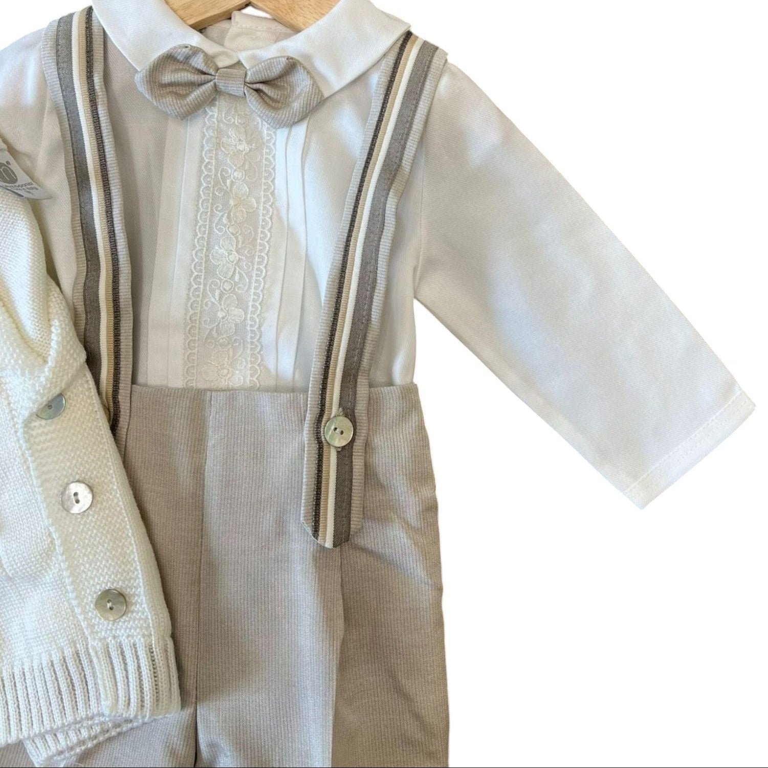 Completo Cerimonia Bermuda Bimbo VANIGLIA IK20660 corredino e abbigliamento neonato | NANU' BABY