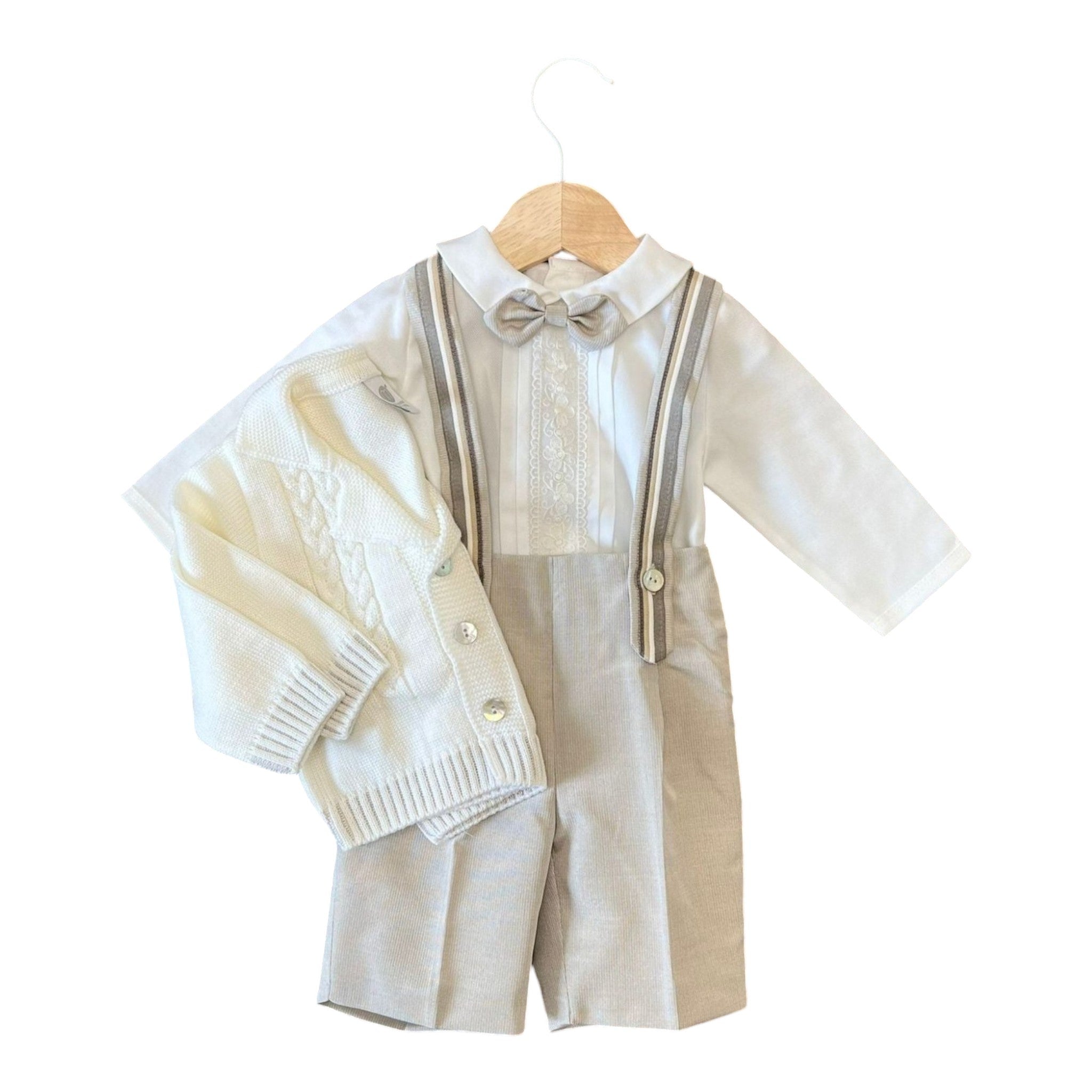 Completo Cerimonia Bermuda Bimbo VANIGLIA IK20660 corredino e abbigliamento neonato | NANU' BABY