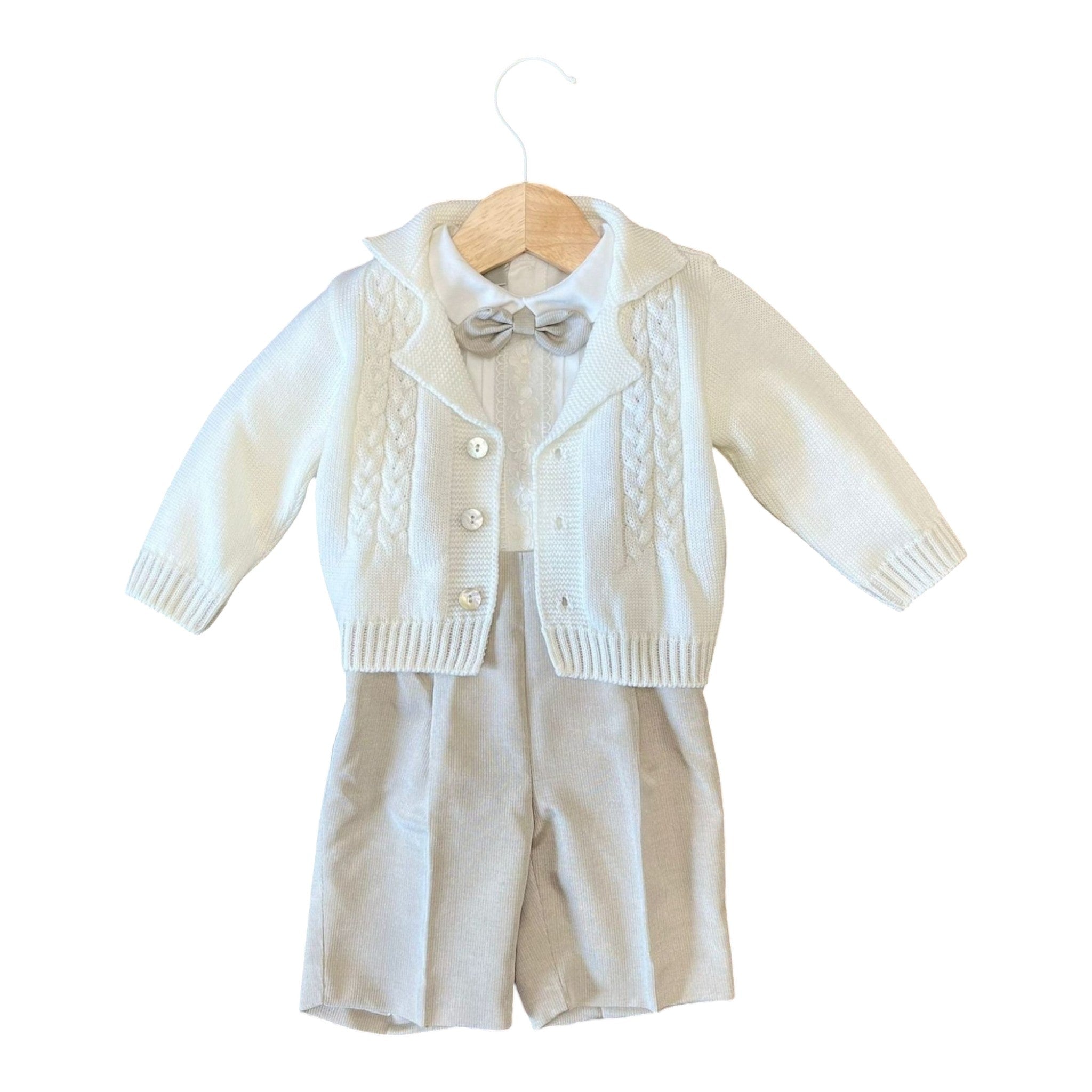 Completo Cerimonia Bermuda Bimbo VANIGLIA IK20660 corredino e abbigliamento neonato | NANU' BABY